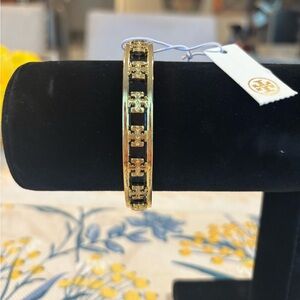 Tory Burch Gold and Black Bracelet